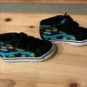 Vans Kids Black and Blue Sneakers